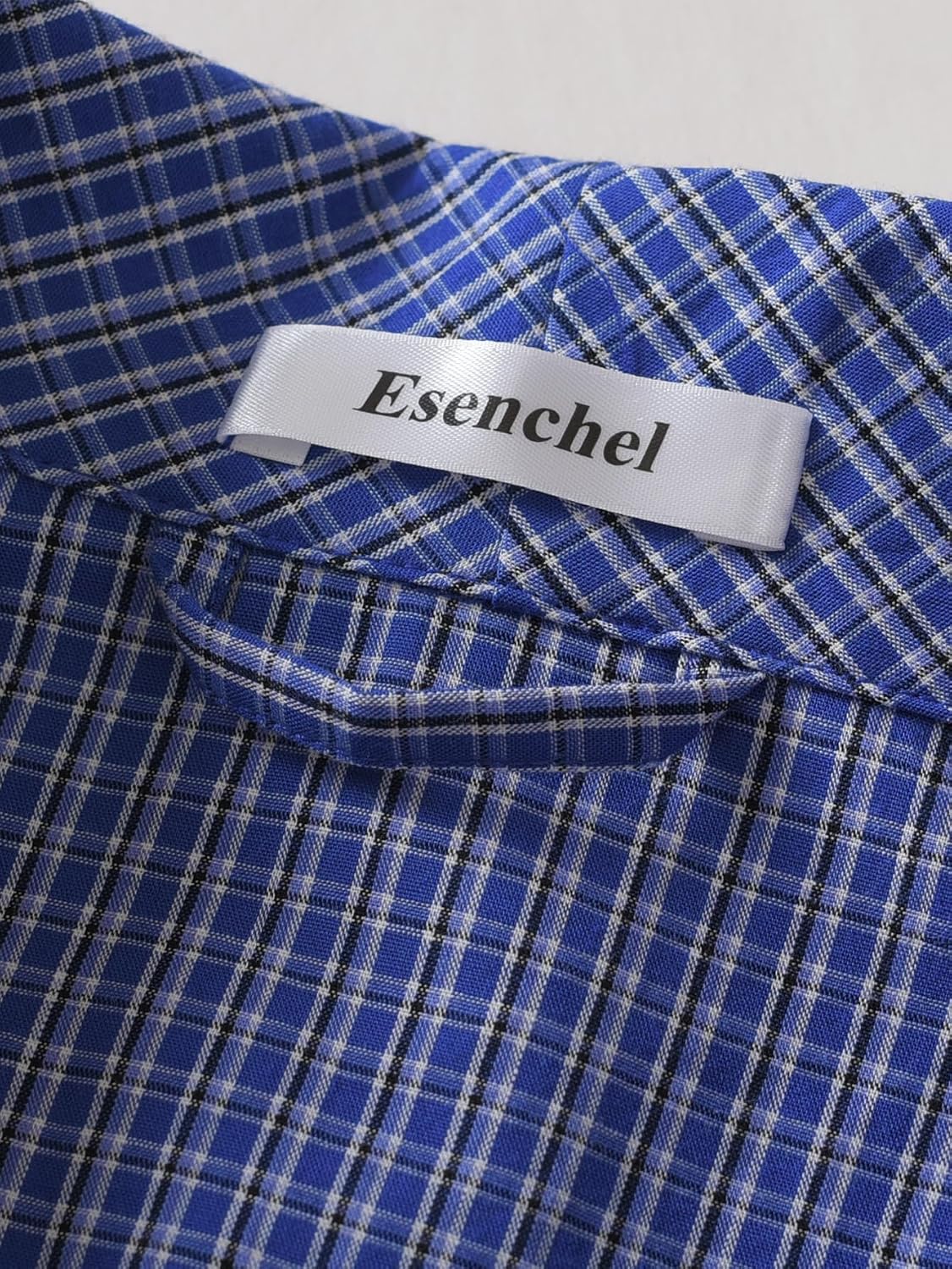 Men's Cotton Plaid Robe Lightweight Bathrobe with Pockets