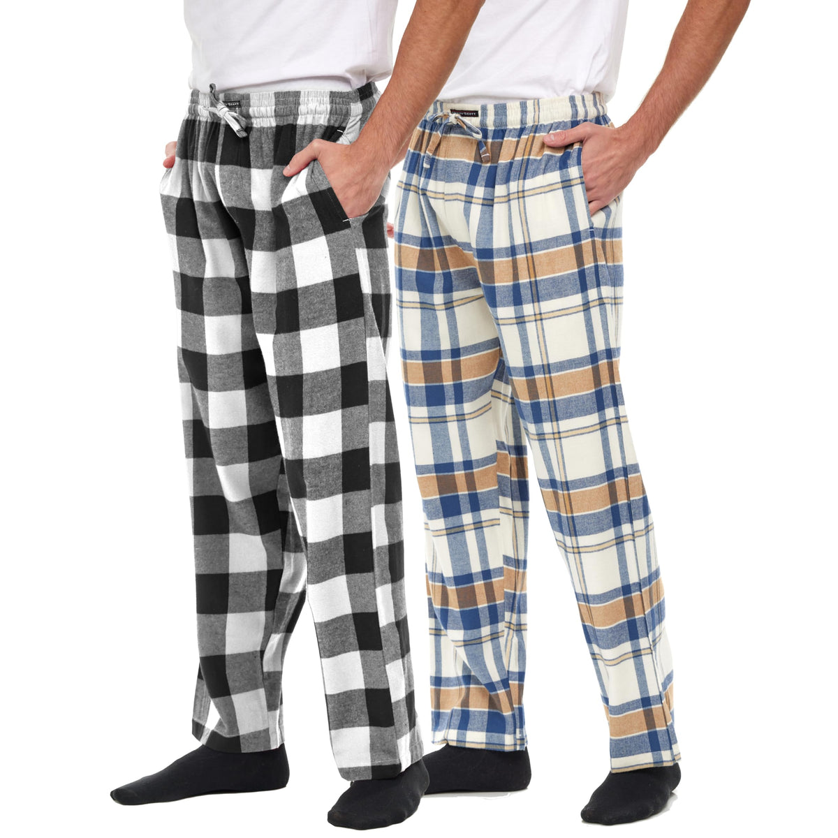 Andrew Scott Men's Flannel Drawstring Pajama Pants