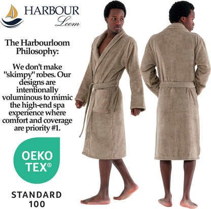 Men's Turkish Cotton Terry Bathrobe, Shawl Collar