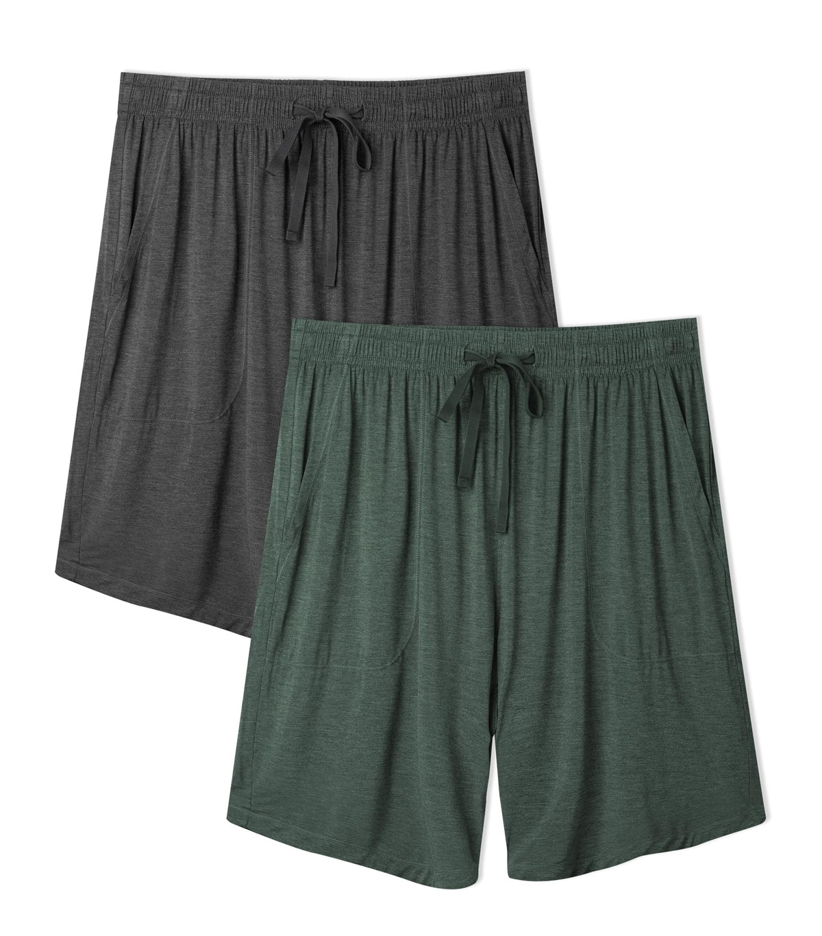 DAVID ARCHY Cloud-Soft Mens Pajama Shorts, 2 Pack Sleep Shorts