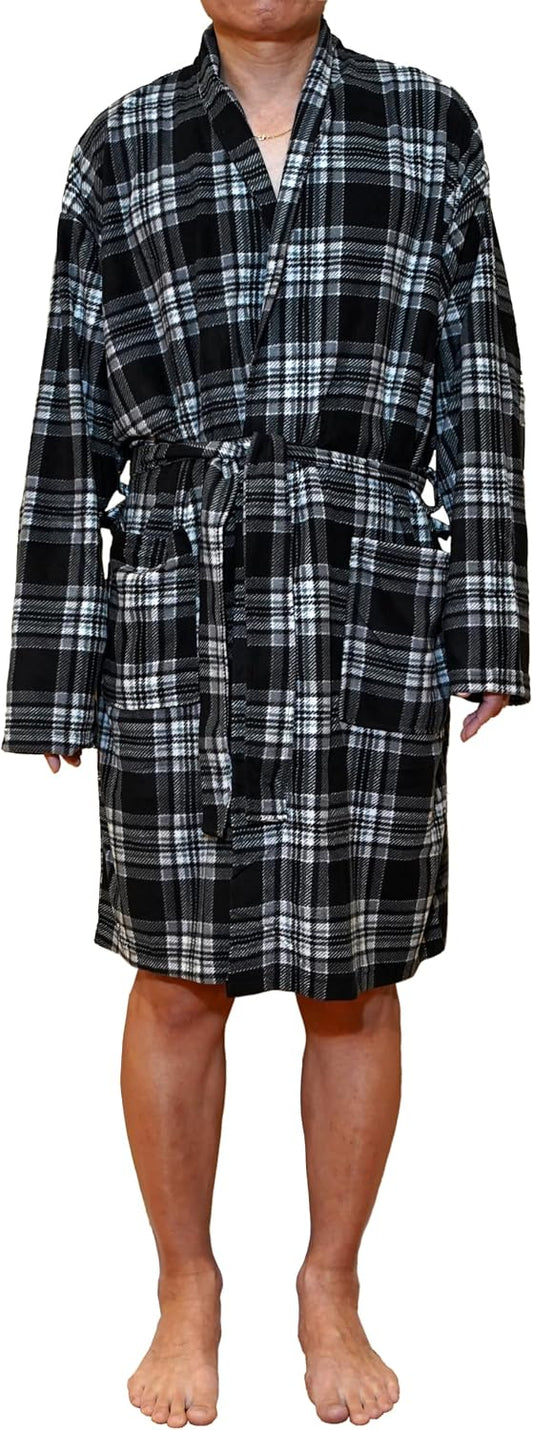 Beverly Hills Polo Club Men's Beverly Hills Polo Micro Fleece Loungewear Robes