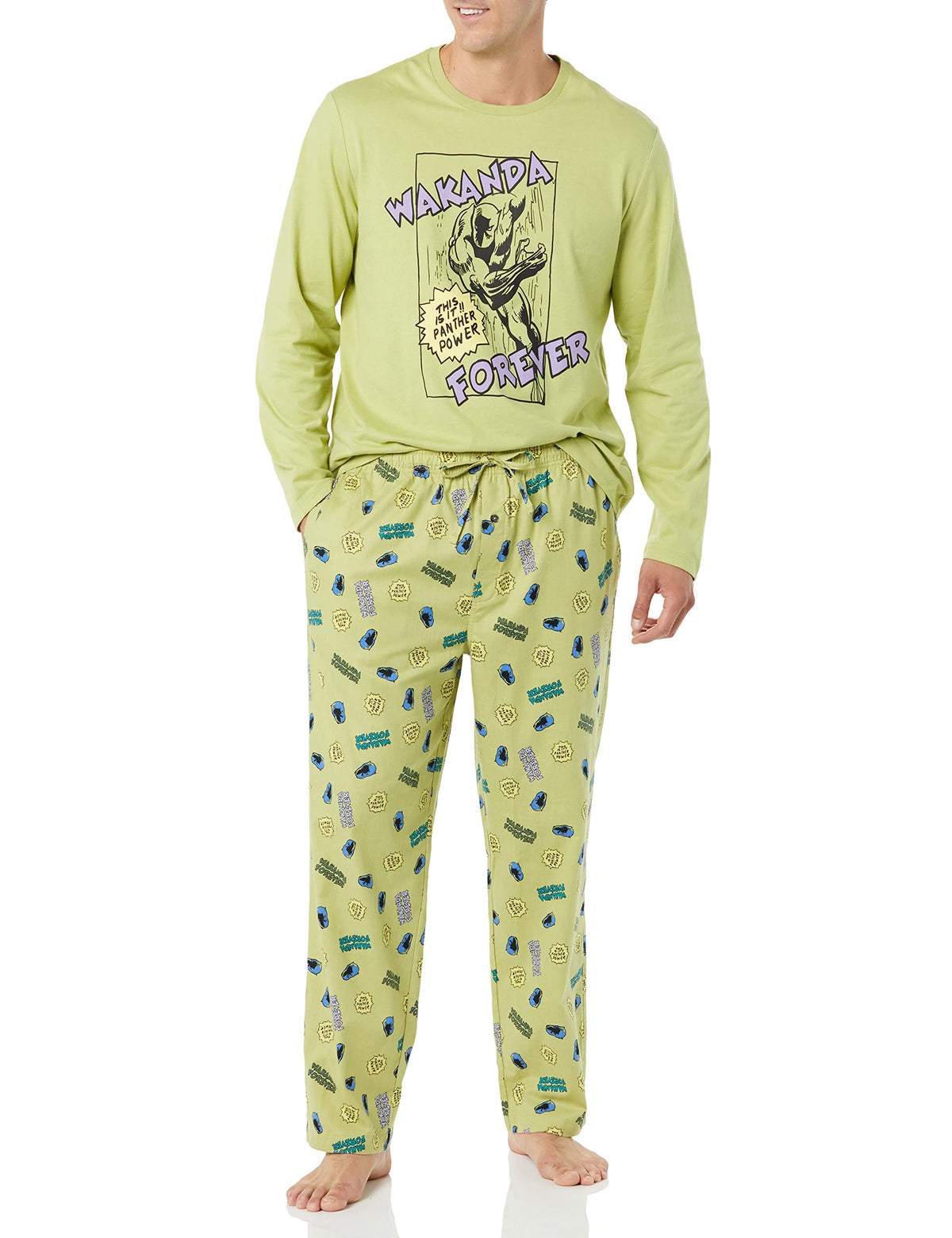 Amazon Essentials Disney | Marvel | Star Wars Men's Soft & Comfortable Flannel Pajama Sleep Sets