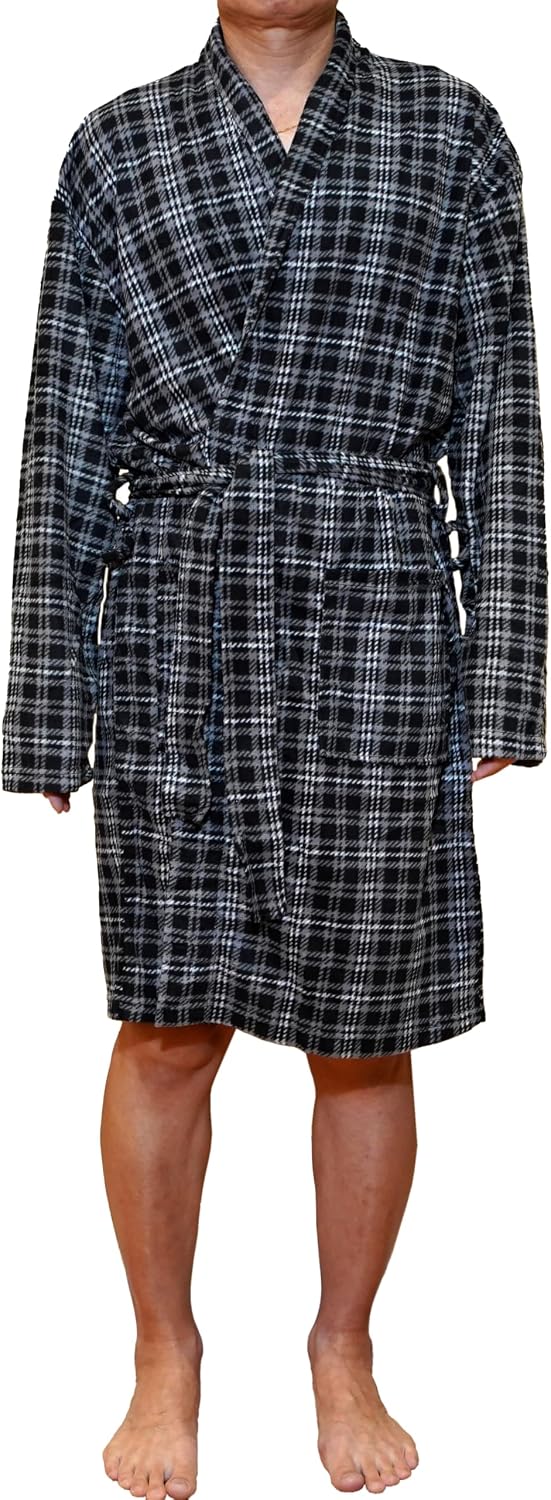 Beverly Hills Polo Club Men's Beverly Hills Polo Micro Fleece Loungewear Robes