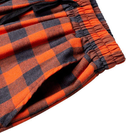 Mens Flannel Pajama Pants Plaid Heavyweight Cotton PJs Bottoms Sleepwear