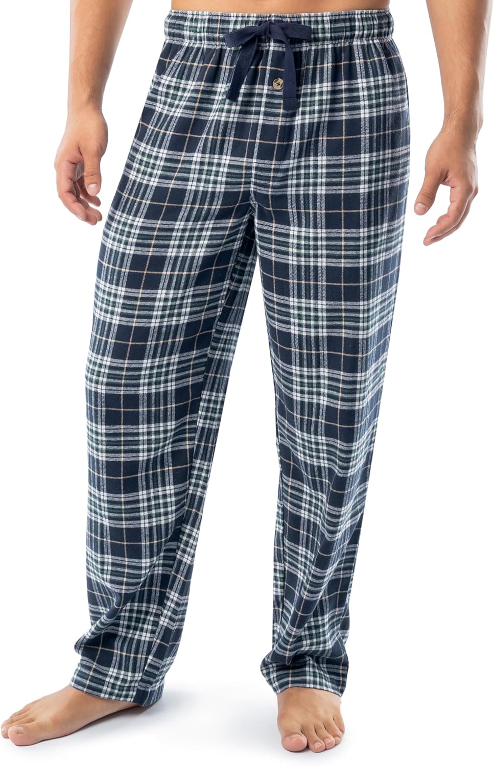 Fruit of the Loom Men's Jersey Knit Top and Flannel Pant Pajama Sleep Set