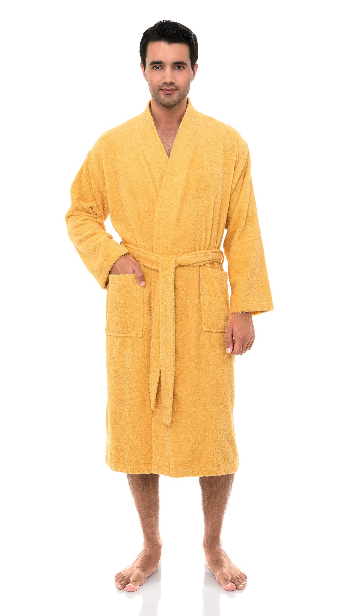 TowelSelections Mens Robe 100% Cotton Terry Cloth Shower Bathrobe Spa Towel Bath Robes for Men