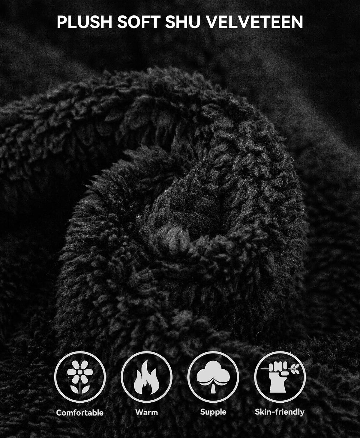 Yoimira Men's Robe with Hood, Big & Tall Plush Fleece Long Bathrobe