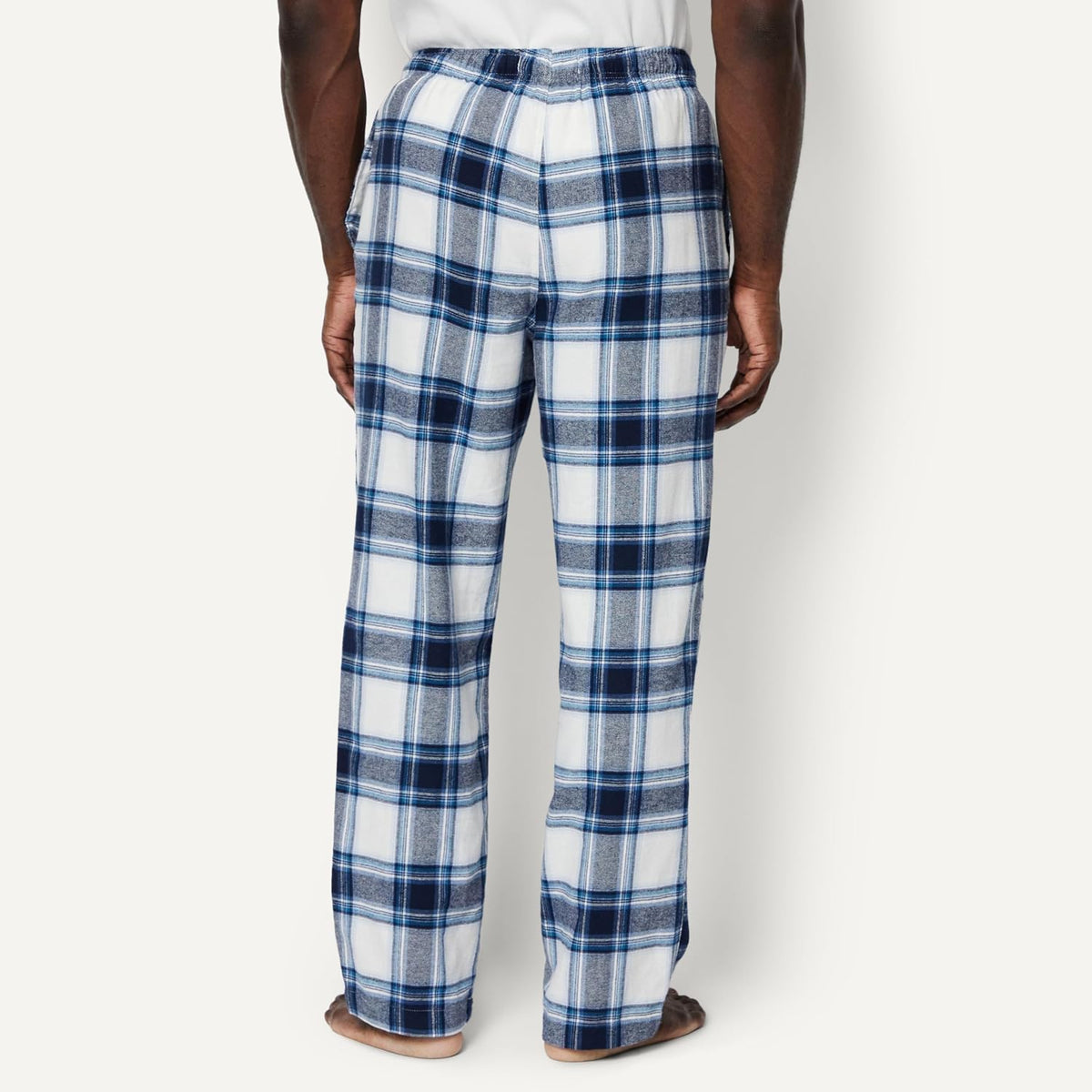 Amazon Essentials Men's 100% Cotton Flannel Sleep Pant, Relaxed Fit Lounge Pants with Elastic Waist and Drawstring