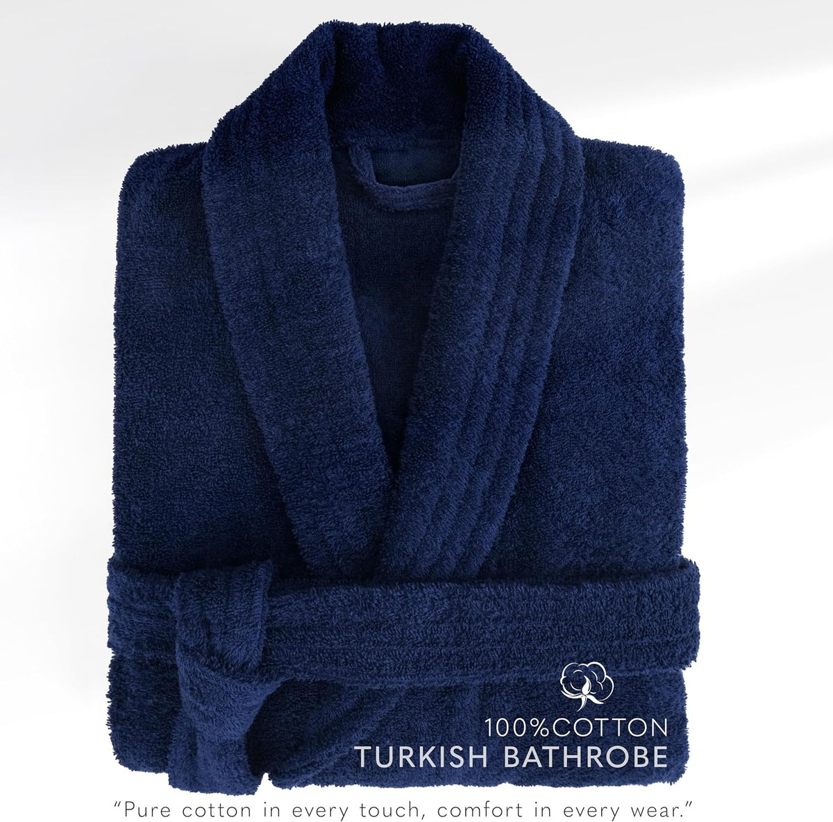 American Soft Linen Men’s 100% Cotton Terry Bathrobe – Soft, Absorbent, Quick Dry Turkish Robe for Men