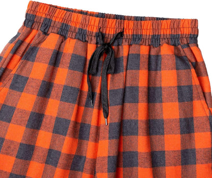 Mens Flannel Pajama Pants Plaid Heavyweight Cotton PJs Bottoms Sleepwear