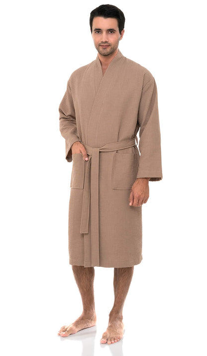 TowelSelections Mens Robe Waffle Spa Bathrobe Soft Shower Bath Robe for Men