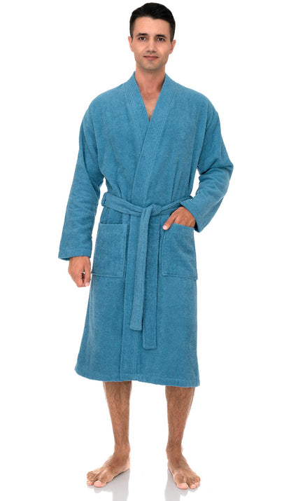 TowelSelections Mens Robe Cotton Terry Cloth Bathrobe Soft Towel Bath Robe for Men XS to 3X
