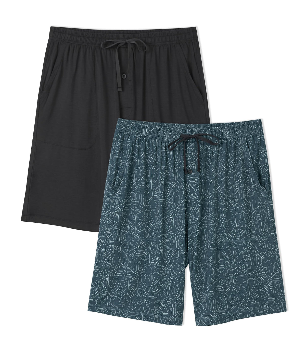 DAVID ARCHY Cloud-Soft Mens Pajama Shorts, 2 Pack Sleep Shorts