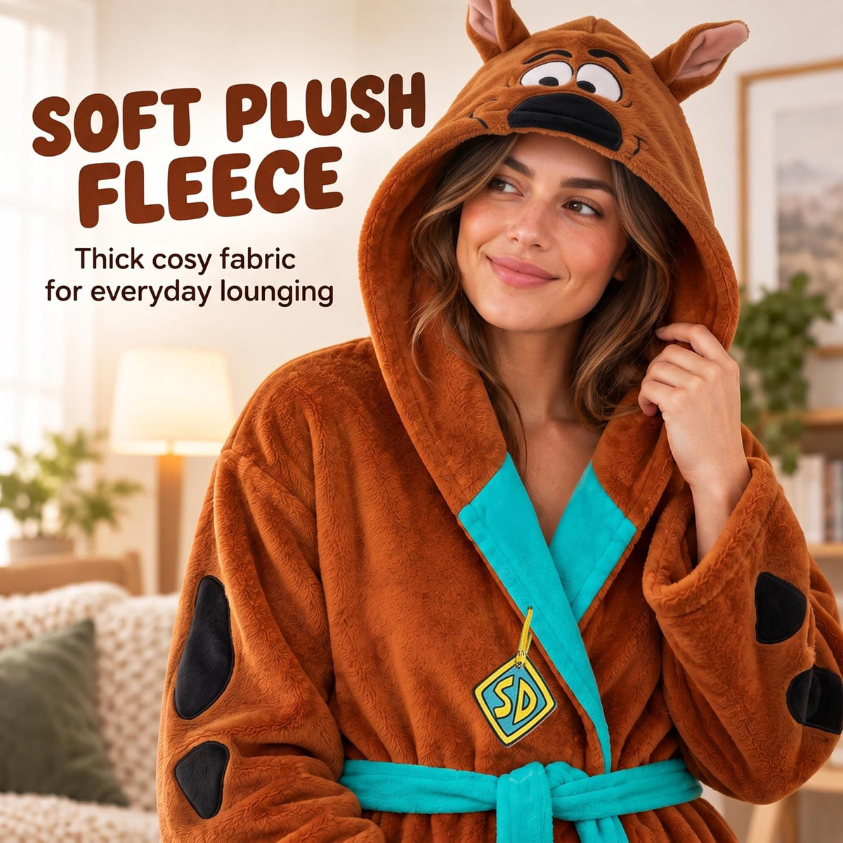 Get Trend Scooby-Doo | McDonald's Hooded Plush Fleece Robe for Men, Women