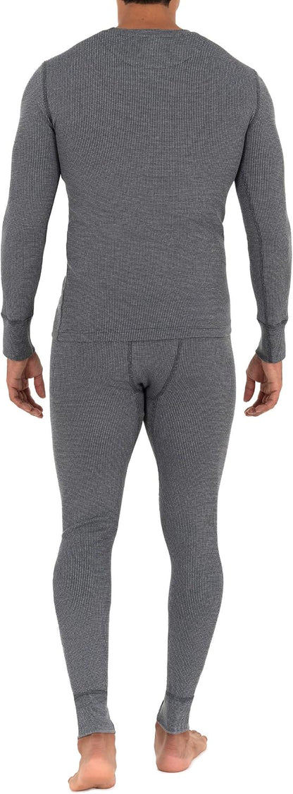 Fruit of the Loom Men's Recycled Waffle Thermal Underwear Set (Top and Bottom)