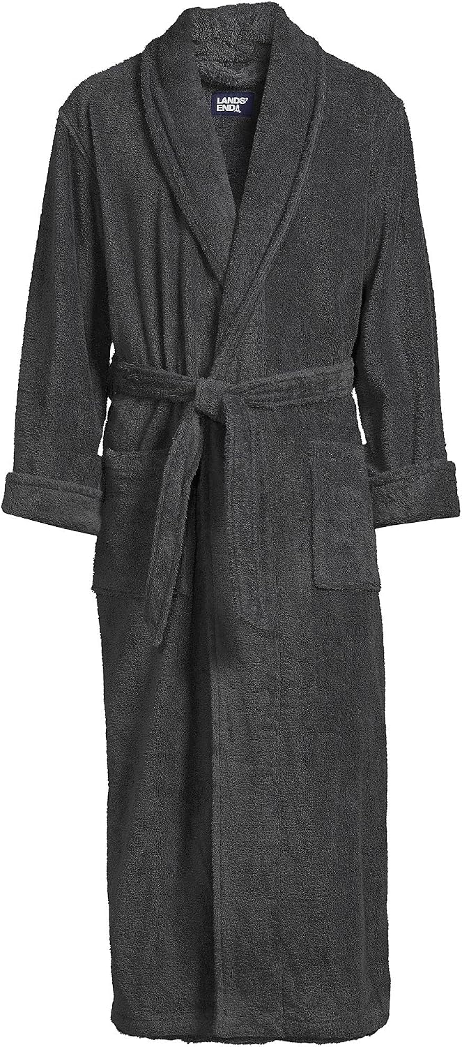 Lands' End Men's Full Length Turkish Cotton Terry Bathrobe