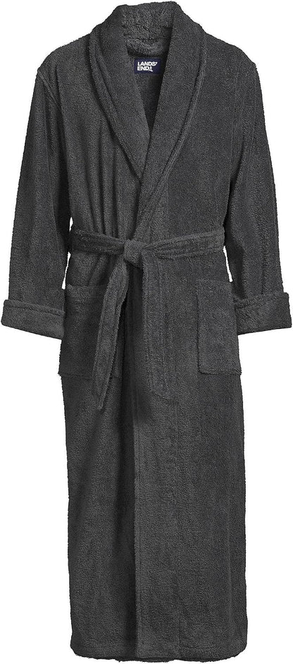 Lands' End Men's Full Length Turkish Cotton Terry Bathrobe