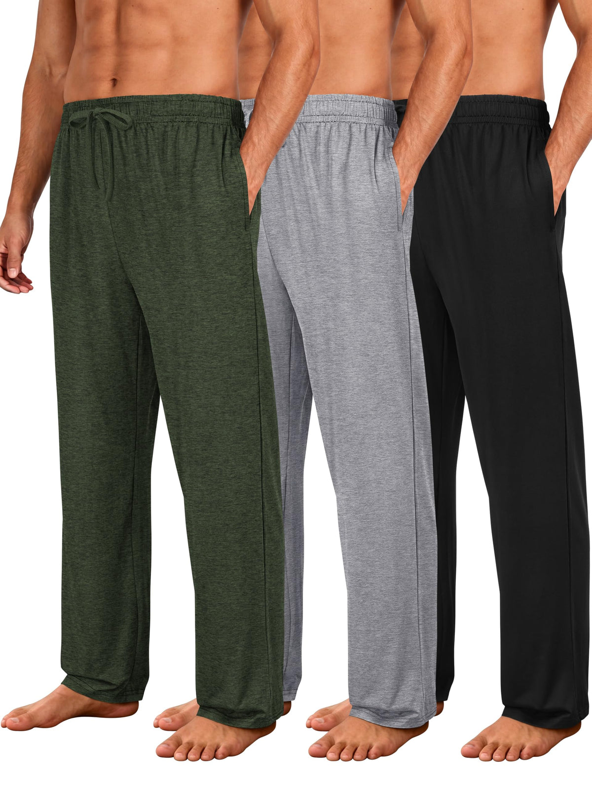 3 Pack Mens Pajama Pants Ultra Soft Comfy Loungewear Sleepwear