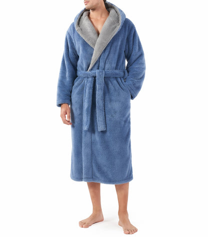 DAVID ARCHY Men's Robe Full Length Long Bathrobe