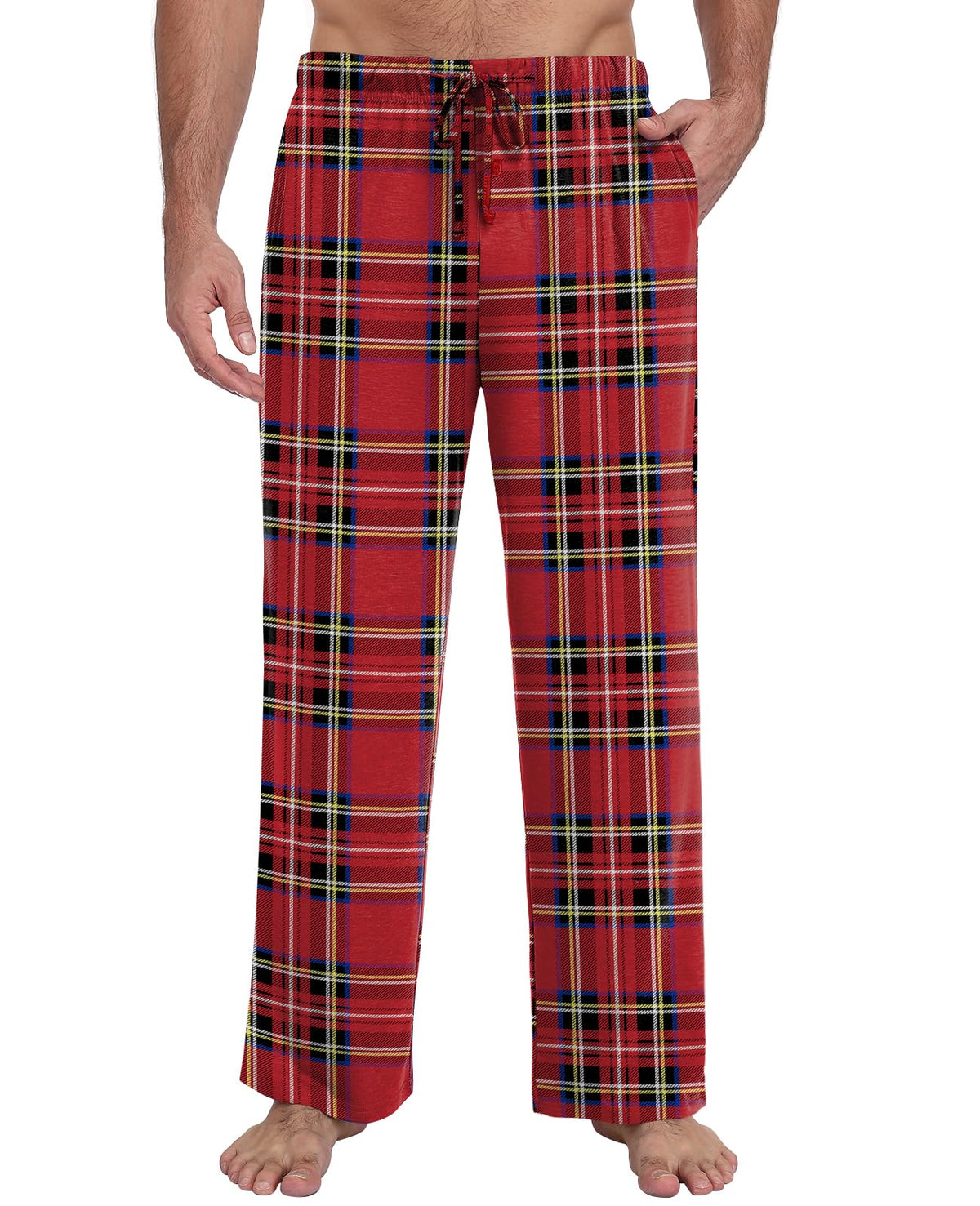 Men's Pajama Pants Soft Lounge Casual Pj Bottoms with Pockets