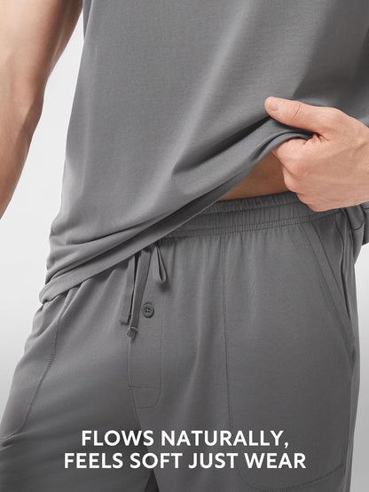 DAVID ARCHY Men's Pajama Set with Tank Top and Shorts