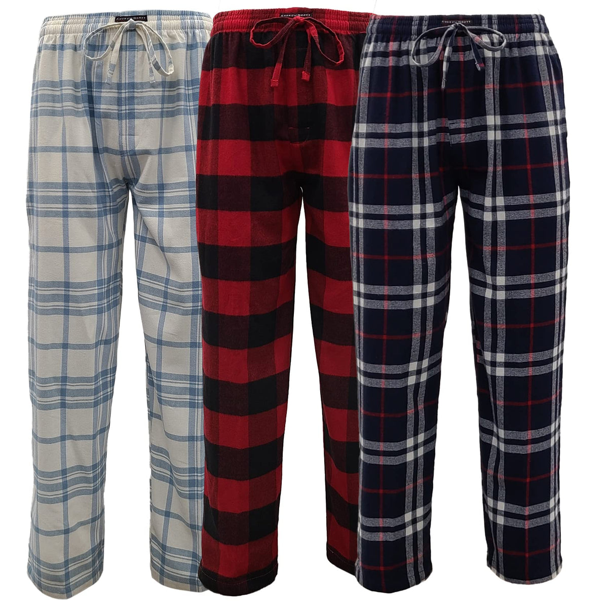 Andrew Scott Men's Flannel Drawstring Pajama Pants