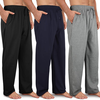 Men's Cotton Pajama Pants Soft Pjs Bottoms Lounge Sleepwear