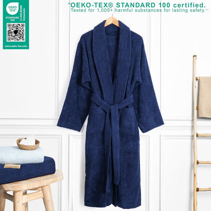 American Soft Linen Men’s 100% Cotton Terry Bathrobe – Soft, Absorbent, Quick Dry Turkish Robe for Men