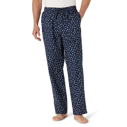 Amazon Essentials Men's Cotton Poplin Straight-Fit Pajama Pants with Pockets, Elastic Waist, Drawstring