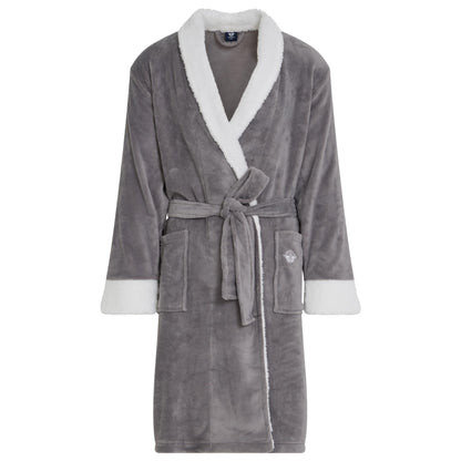 DOCKERS Mens Bath Robe for Men Plush Sherpa Shower Robe with Pockets