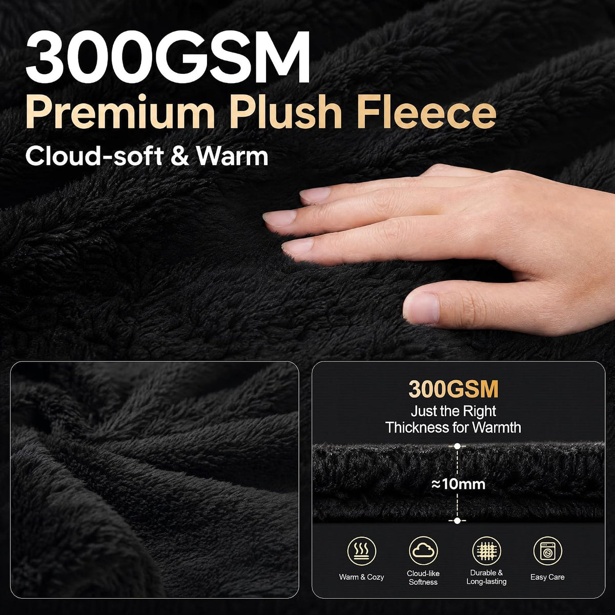 GIISAM Mens Robes Soft Fleece Plush Warm Hooded Thick Heavy Cozy House Coat