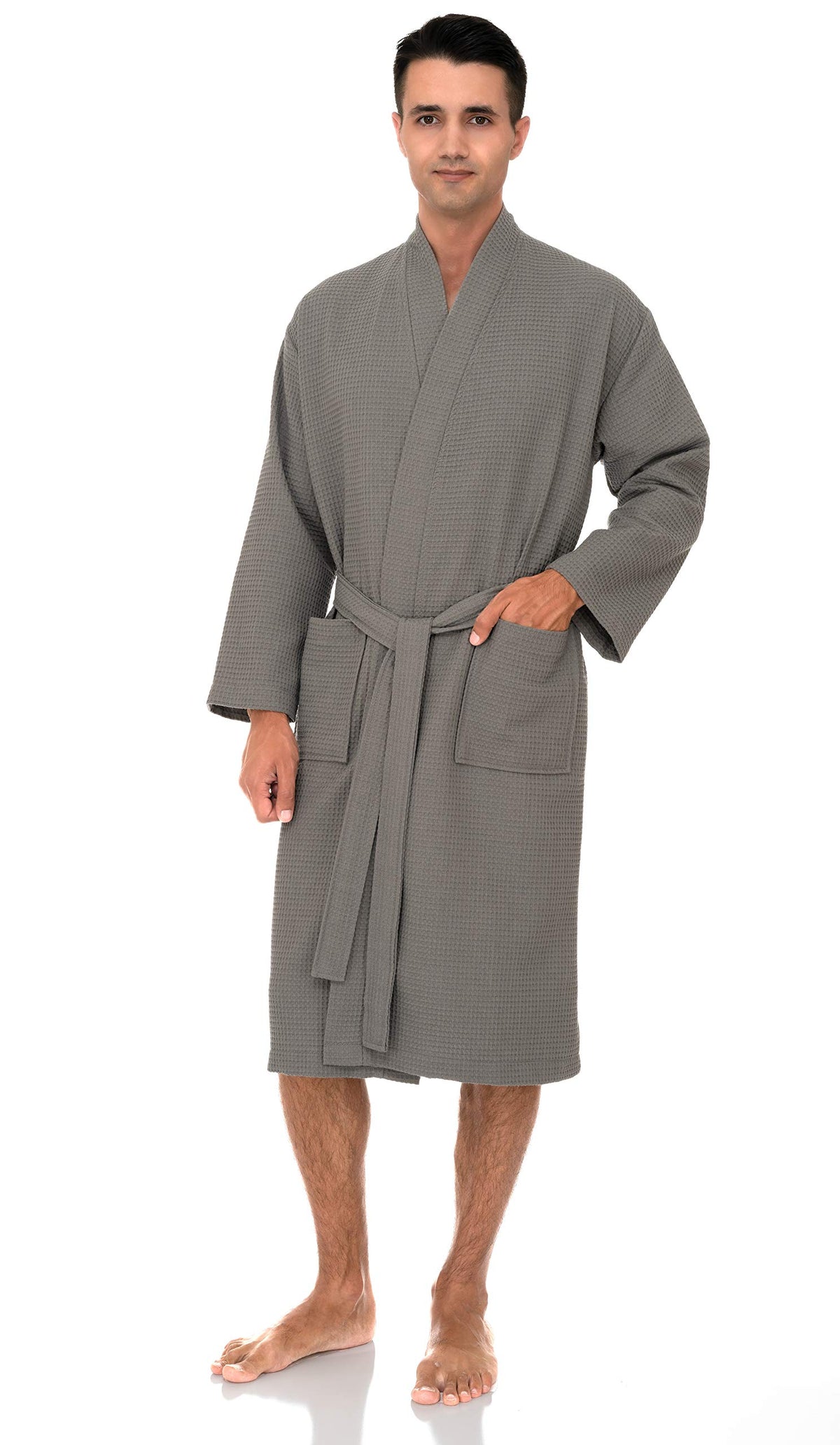 TowelSelections Mens Robe Waffle Spa Bathrobe Soft Shower Bath Robe for Men