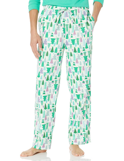 Amazon Essentials Men's 100% Cotton Flannel Sleep Pant, Relaxed Fit Lounge Pants with Elastic Waist and Drawstring
