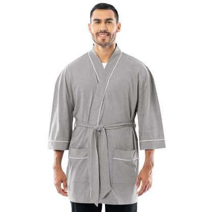 Fruit of the Loom Men's Jersey Knit Kimono Robe