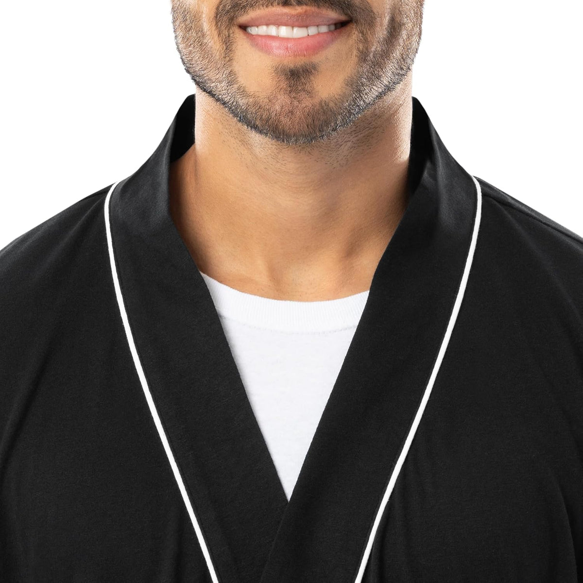Fruit of the Loom Men's Jersey Knit Kimono Robe