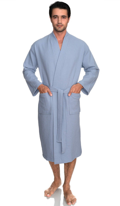 TowelSelections Mens Robe Waffle Spa Bathrobe Soft Shower Bath Robe for Men