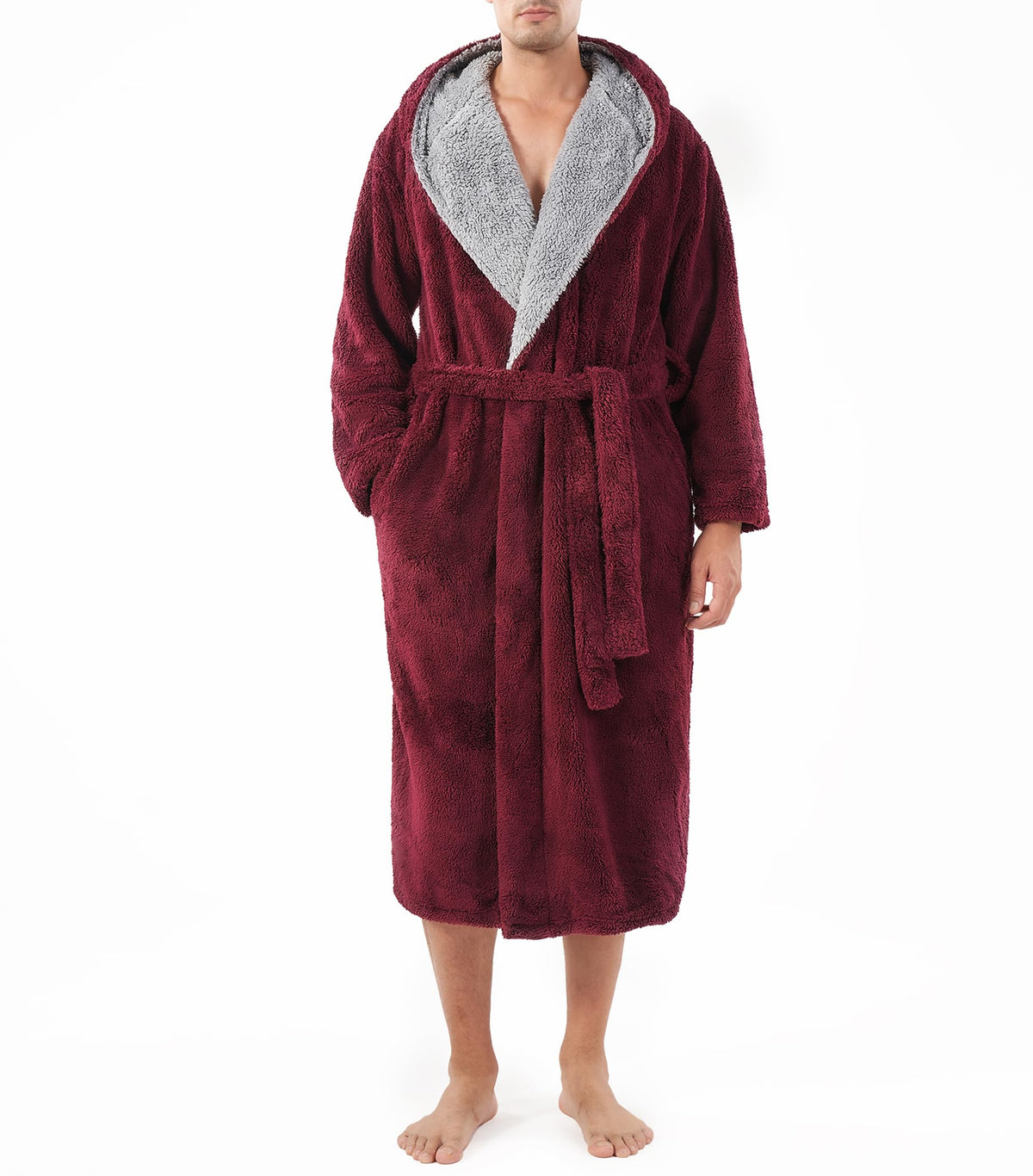 DAVID ARCHY Men's Robe Full Length Long Bathrobe