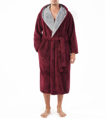 DAVID ARCHY Men's Robe Full Length Long Bathrobe