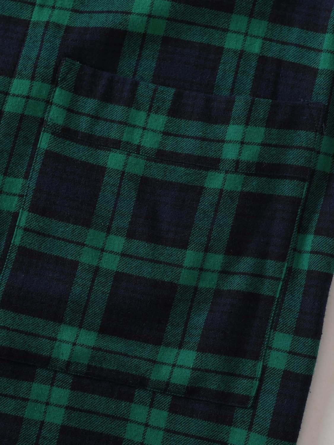 Latuza Men's Cotton Flannel Long Robe Full Length Plaid Bathrobe