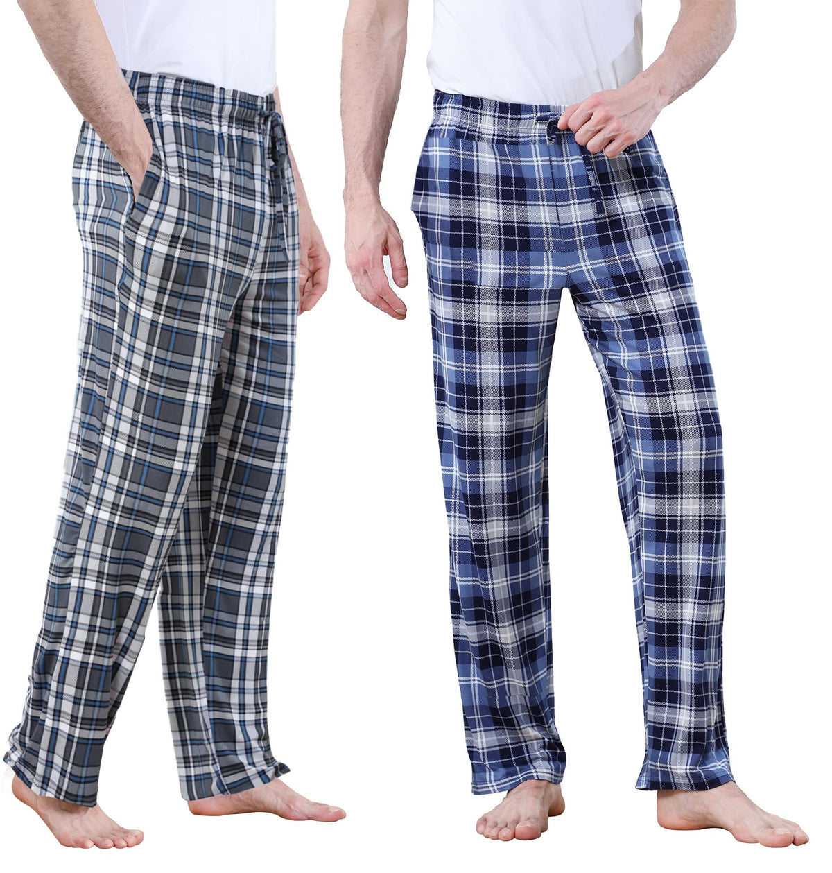 DITOK Men's Lightweight Pajama Pants Soft Lounge Sleep Joggers Adjustable Drawstring & Pockets All-Season Sleepwear
