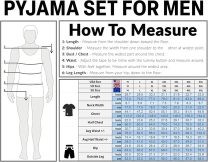 Get Trend Pajama Set for Men Teens, 2 Pc Soft Breathable Pajamas, T Shirt & PJ Shorts with Pockets, Lounge Set, Gifts for Men