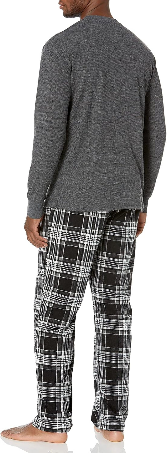 Beverly Hills Polo Club Men's Beverly Hills Polo Polar Fleece Set W/Ls Thermal Top