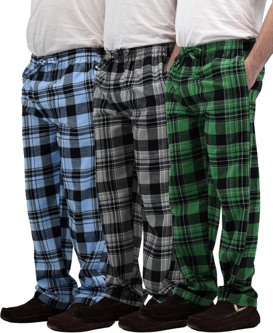 Andrew Scott Men's Flannel Drawstring Pajama Pants