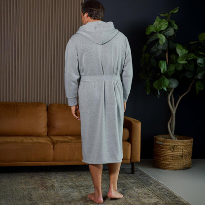 Alexander Del Rossa Men's Long Sleeve Hooded Sweatshirt Robe, Mens Bathrobe