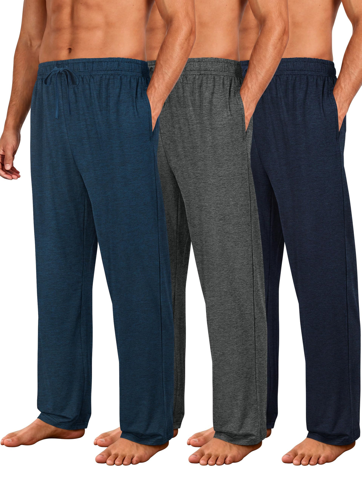 3 Pack Mens Pajama Pants Ultra Soft Comfy Loungewear Sleepwear
