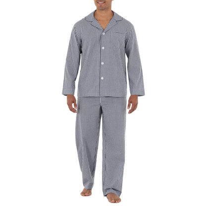 Fruit of the Loom Men's Long Sleeve Broadcloth Pajama Set