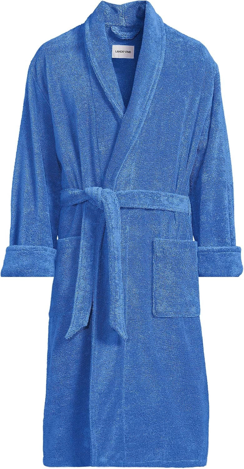 Lands' End Men's Calf Length Terry Robe