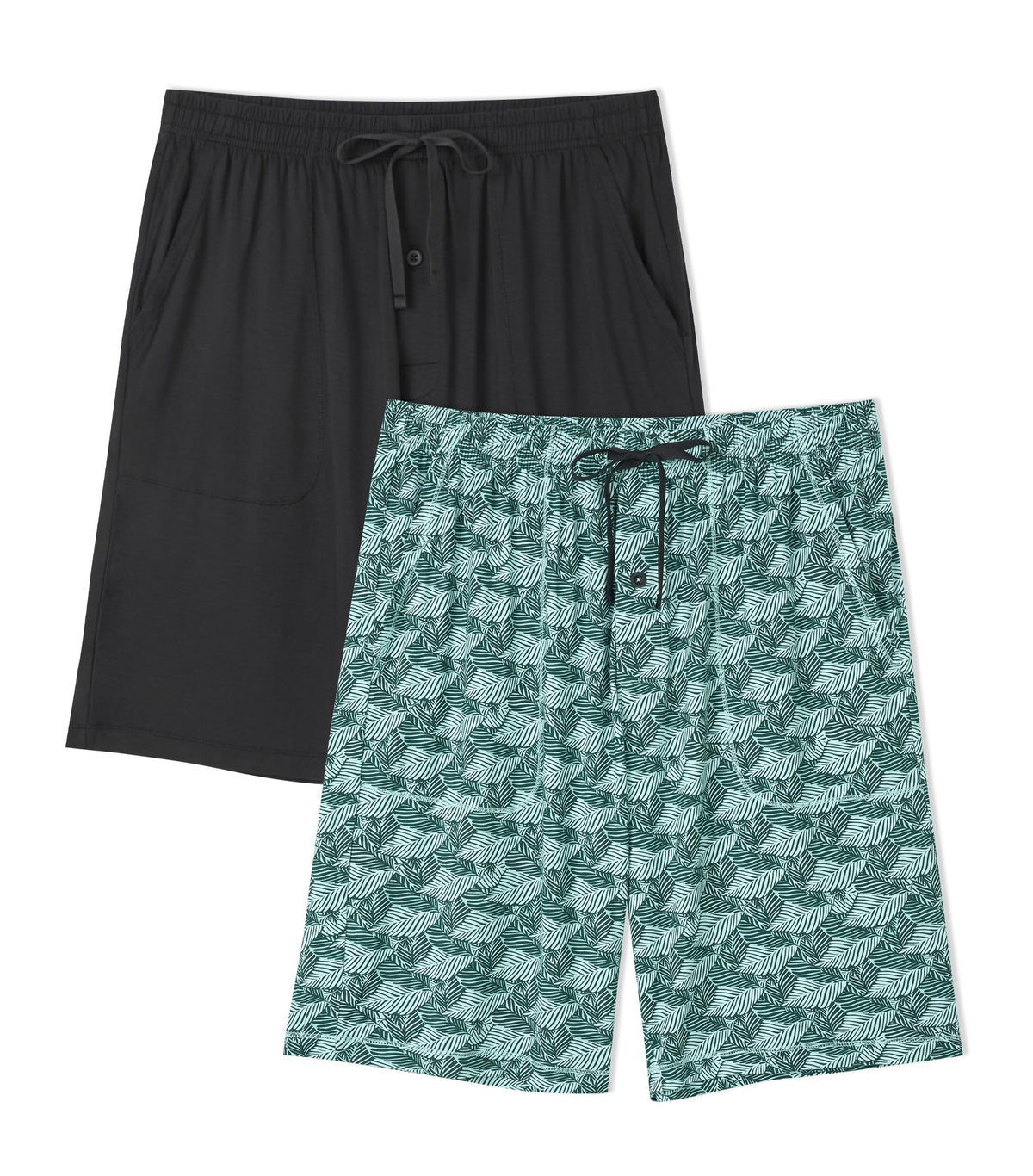 DAVID ARCHY Cloud-Soft Mens Pajama Shorts, 2 Pack Sleep Shorts