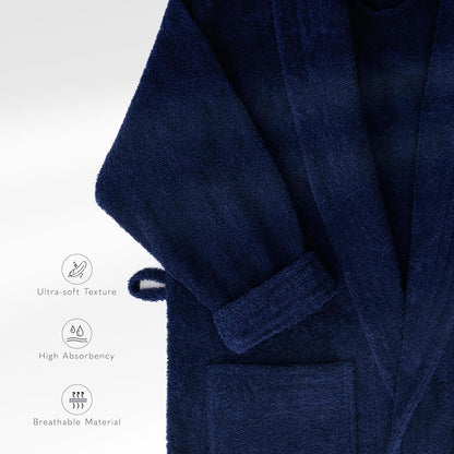 American Soft Linen Men’s 100% Cotton Terry Bathrobe – Soft, Absorbent, Quick Dry Turkish Robe for Men
