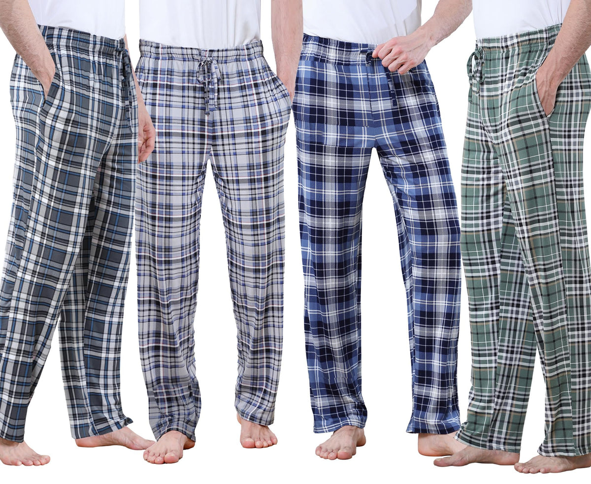 DITOK Men's Lightweight Pajama Pants Soft Lounge Sleep Joggers Adjustable Drawstring & Pockets All-Season Sleepwear